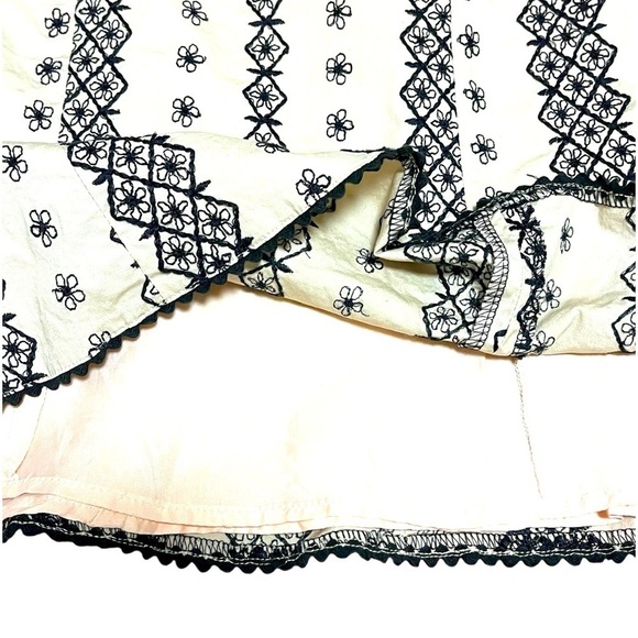 Nanette Lepore Black and Cream Embroidered Skirt - Picture 7 of 10
